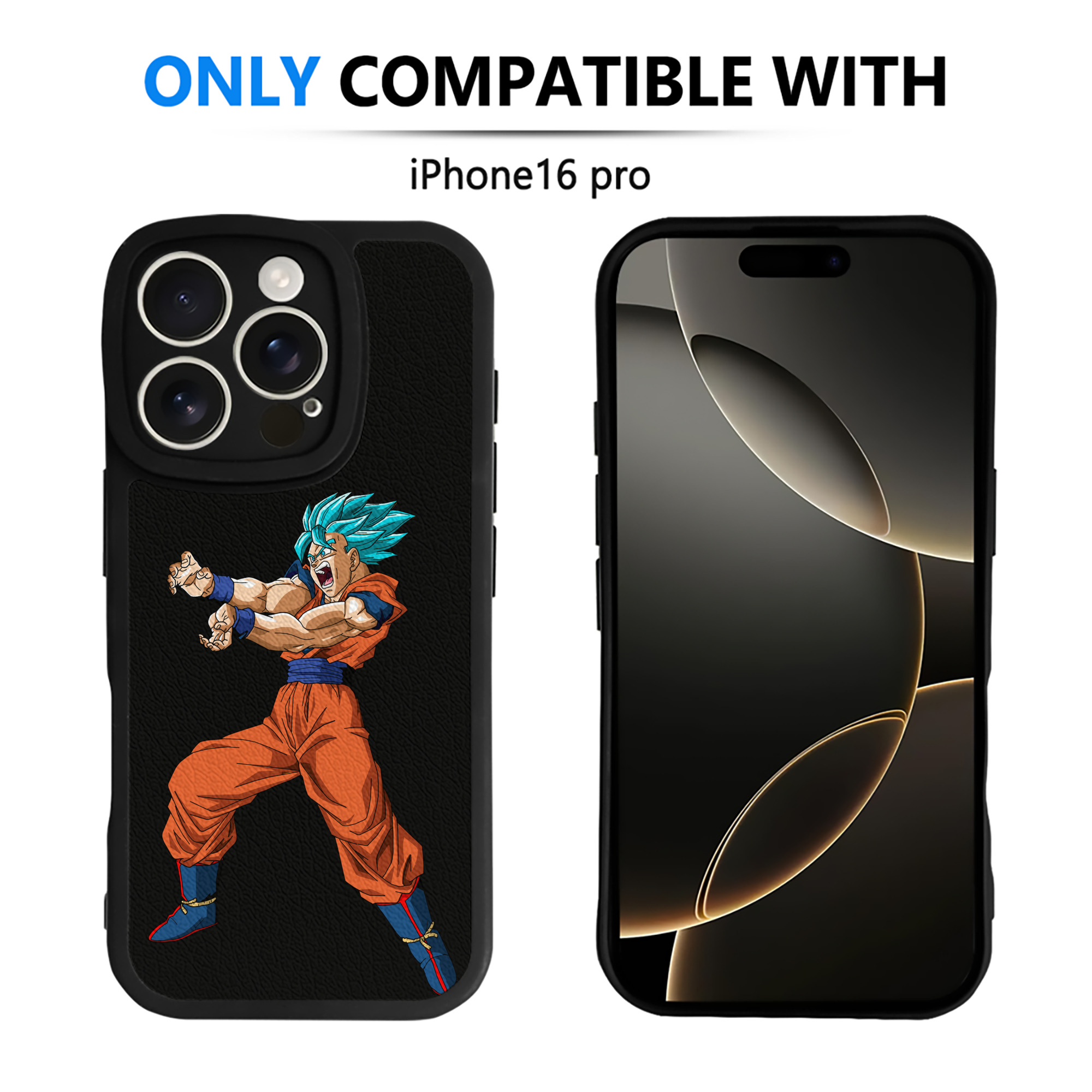 （画像用） ドラゴンボール 孫悟空（そん ごくう）Son Goku カカロット DRAGON BALL Kakarotto 【iPhone 16シリーズ対応】シリコンスマホケース（レザー調） 材質：シリコン